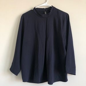 NWT Ann Taylor Navy Blouse